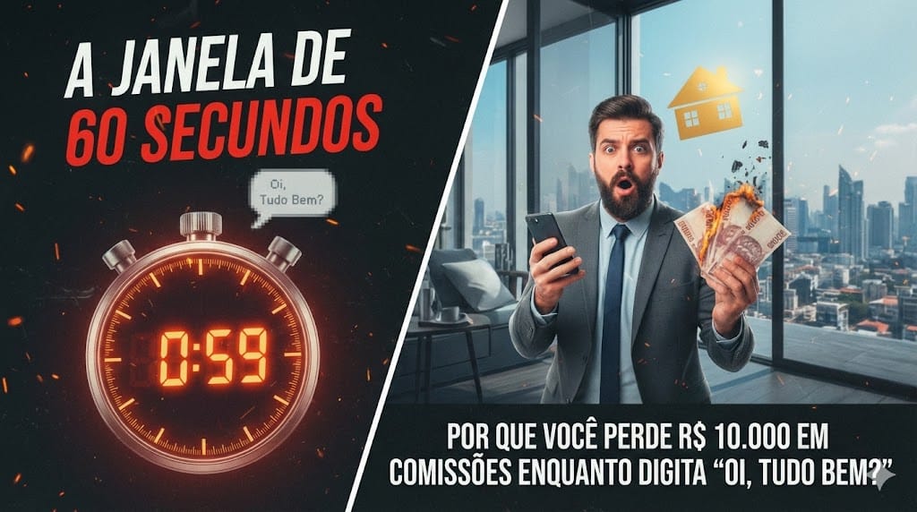 A Janela de 60 Segundos: Por Que Você Perde R$ 10.000 em Comissões Enquanto Digita "Oi, Tudo Bem?"