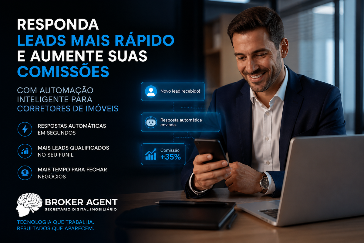 Responda leads rapidamente e aumente suas vendas com uma solução simples e eficaz para corretores de imóveis